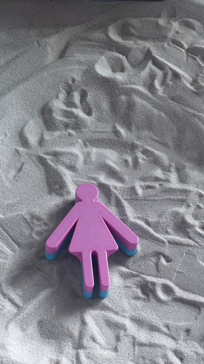 Flippable masculine and feminine figurine